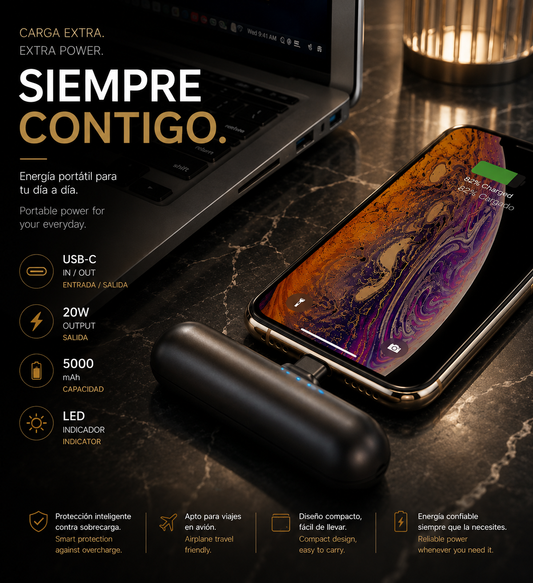 LEVARIA™ MagCharge Mini – Magnetic Wireless Power Bank
