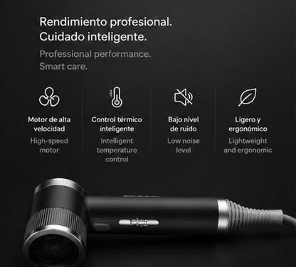 LEVARIA™ Secadora de Cabello Profesional 1200-1599W con Iones Negativos – Aire Frío y Caliente con Difusor New Concept Hair Dryer Household Hair