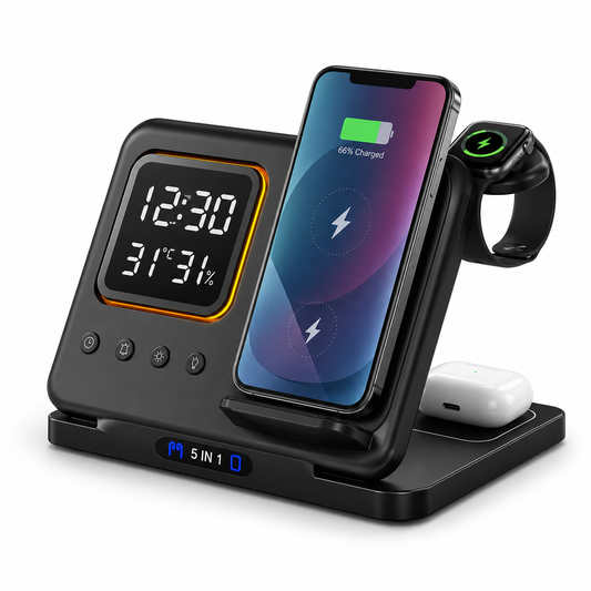 LEVARIA™ SmartDock Elite – 4-in-1 Wireless Charging Station