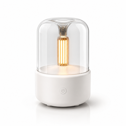 LEVARIA™ Difusor Aromático Efecto Vela | Humidificador con Luz Relajante y Aromaterapia