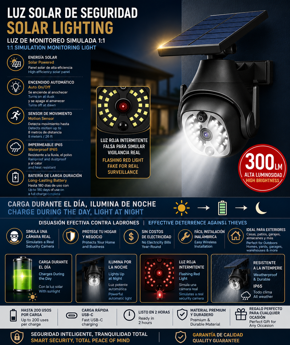 LEVARIA SolarGuard Motion Light 