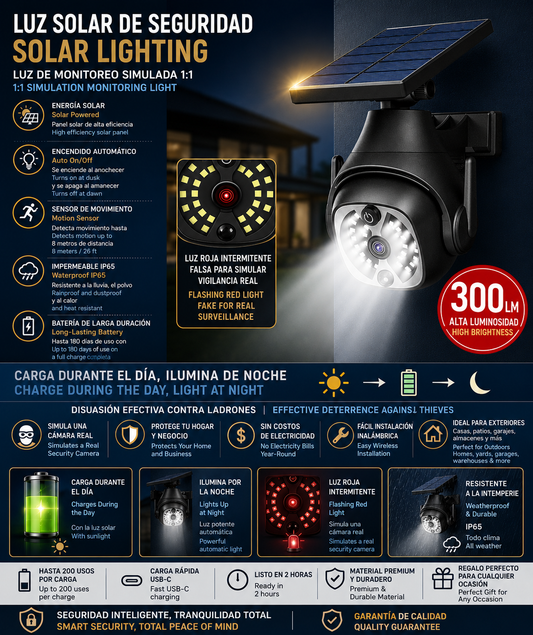 LEVARIA™ SolarGuard™ Motion Light | Smart Solar Lamp with Sensor