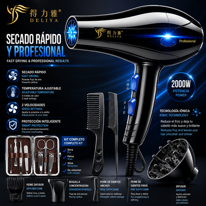 LEVARIA™ AirSilk Pro Dryer – Professional Hair Styling Dryer