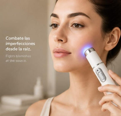 LEVARIA™ Pluma Antiacné con Luz Azul — Elimina Imperfecciones y Repara tu Piel Rápidamente
