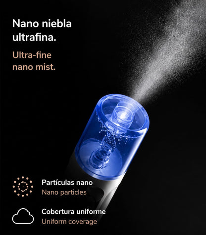 LEVARIA™ 2-in-1 Portable Nano Mist Facial Steamer — Instant Hydration + Power Bank