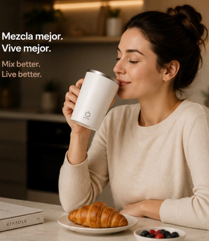 LEVARIA™ Magnetic Stirring Mug, Portable, Ideal for Coffee and Smoothies