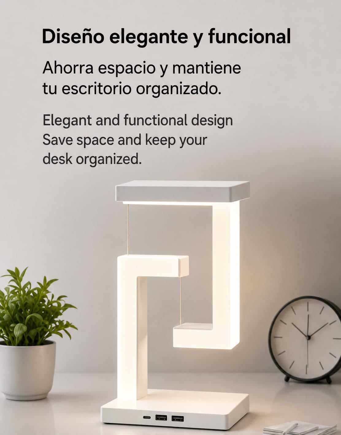 LEVARIA™ 3-in-1 Floating LED Lamp with Wireless Charging | Light, Decorate and Charge your Smartphone
