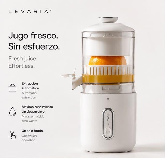LEVARIA™ USB-C Rechargeable Portable Electric Juicer - Automatic Juice Extractor, Juices in Seconds!!!