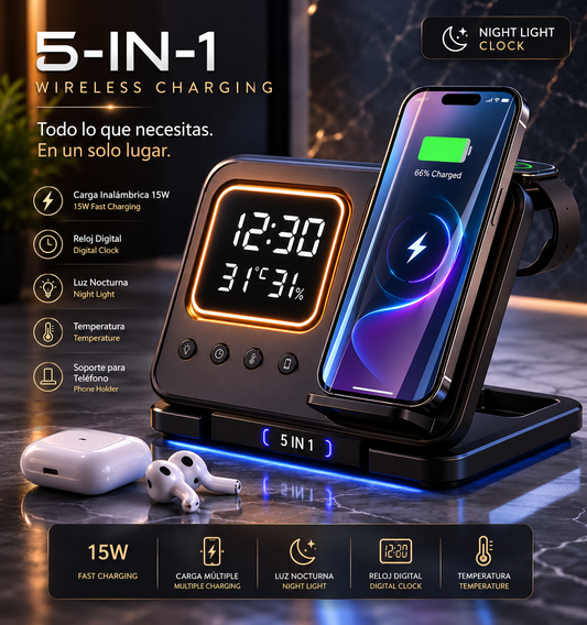 LEVARIA™ SmartDock Elite – 4 In 1 Wireless Charging Station