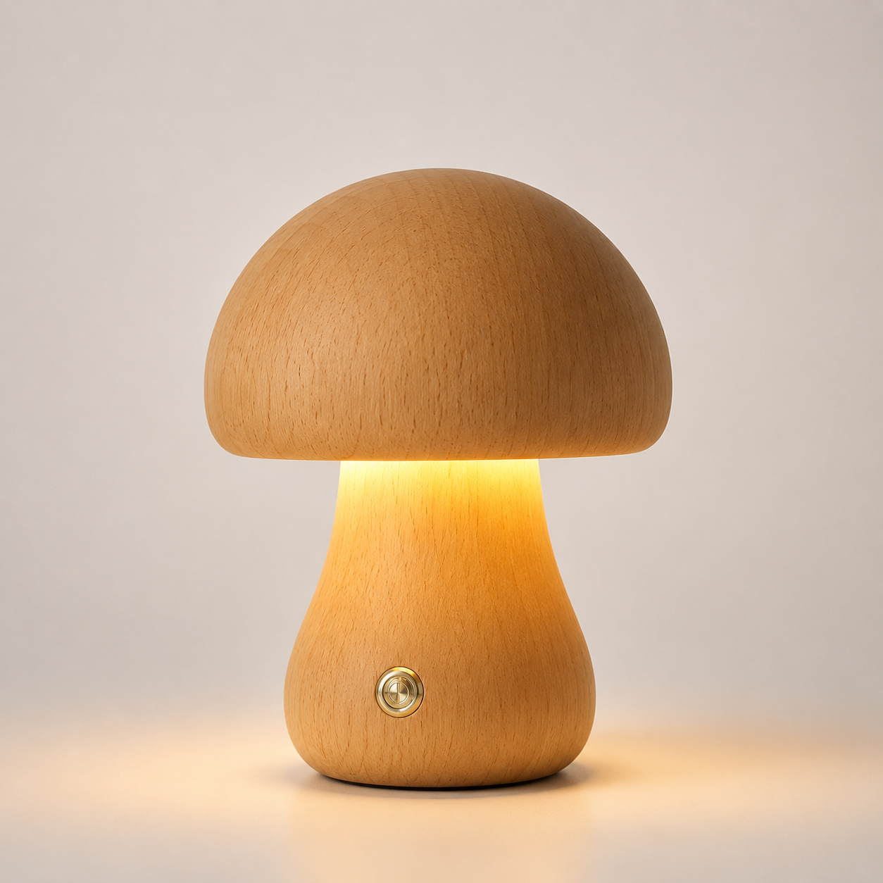 LEVARIA™ Lámpara Nocturna Minimalista de Madera | Luz Cálida para un Ambiente Relajante