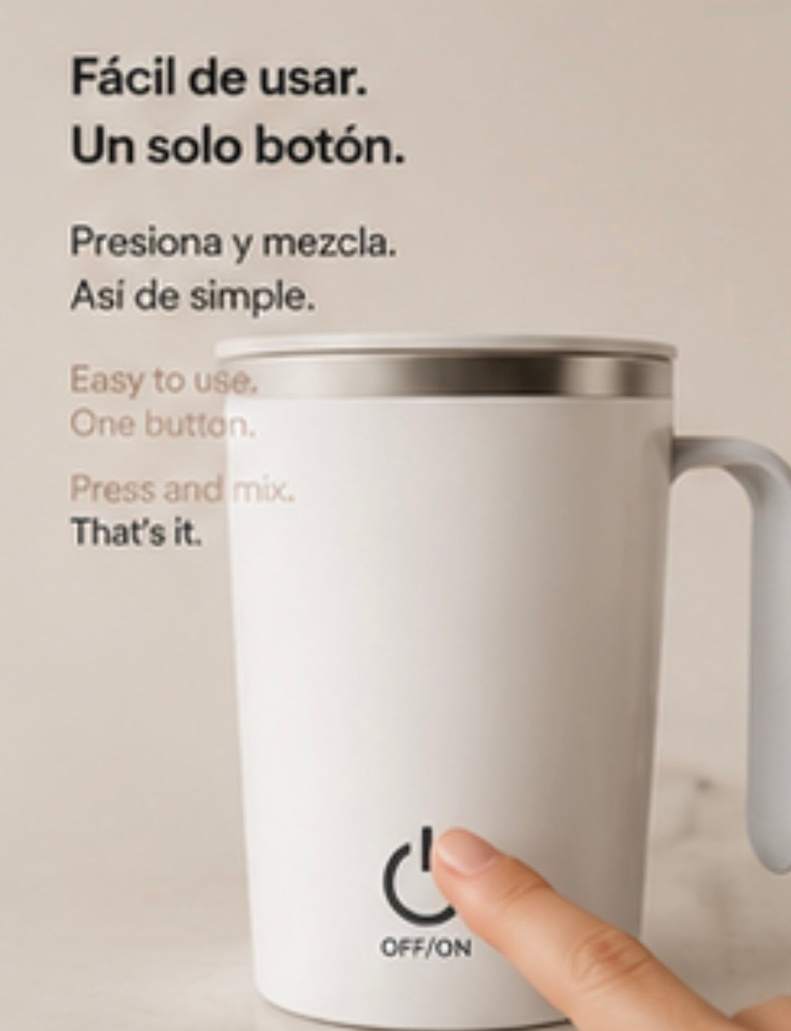 LEVARIA™ Magnetic Stirring Mug, Portable, Ideal for Coffee and Smoothies