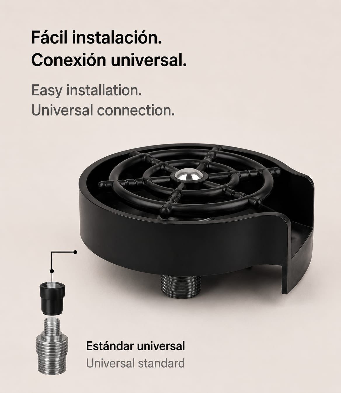 LEVARIA™ Pressure Glass Rinser — Quick Cleaning in Seconds Effortlessly