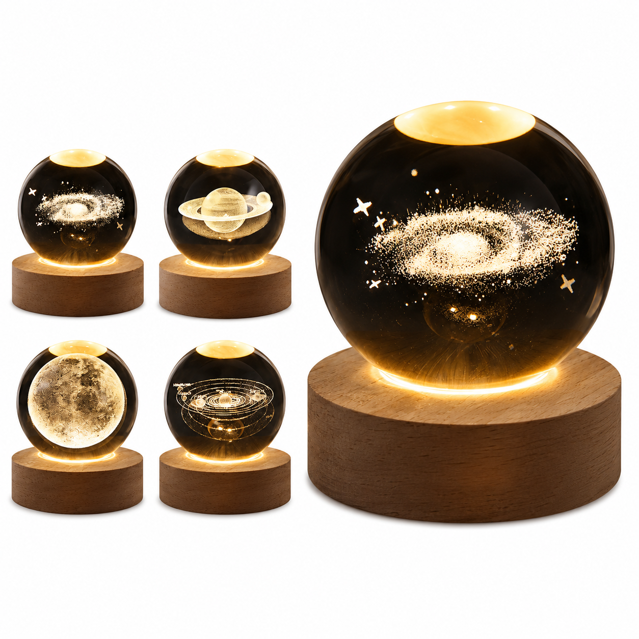 LEVARIA CrystalGlow Lamp 3D crystal night light