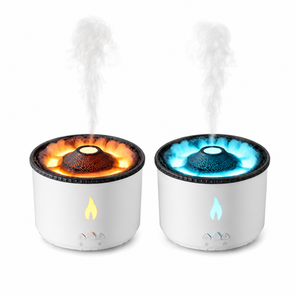 LEVARIA™ FlameMist Aroma Diffuser – Ultrasonic Humidifier with Flame Effect + Aromatherapy