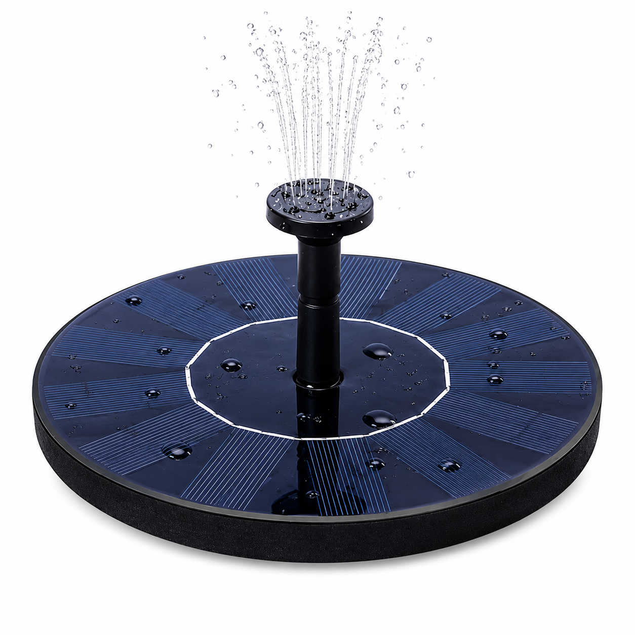 LEVARIA™ SolarFlow Fountain Pump – Solar Pump for Garden Fountain with 4 Nozzles