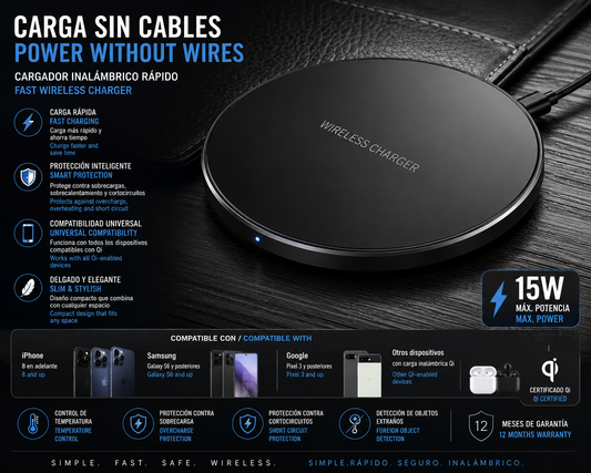LEVARIA™ VoltCharge Pad – Wireless Fast Charger