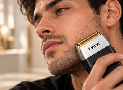 Large Capacity Lithium Battery LCD Display Two-In-One Stainless Steel Blade Shaver