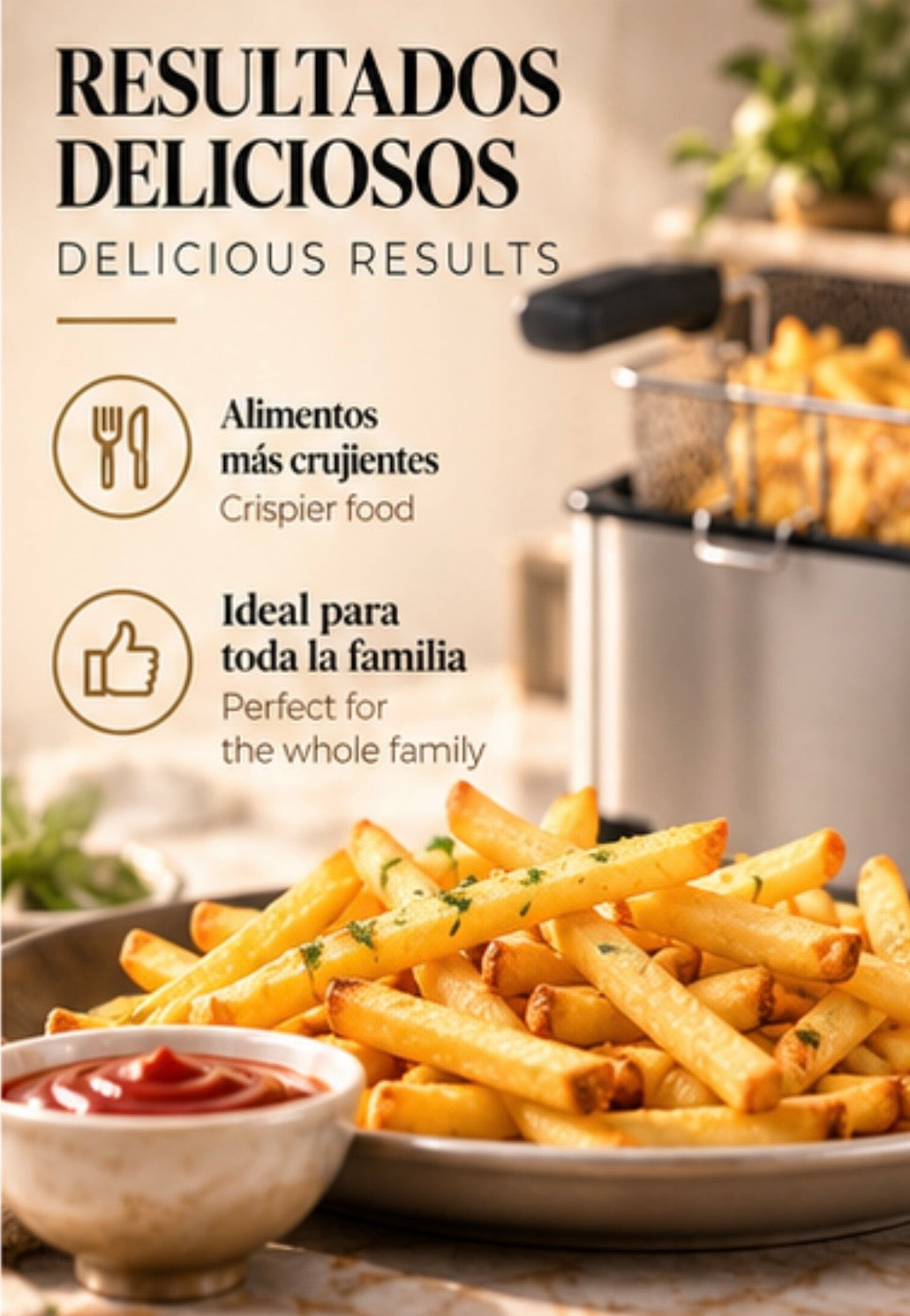 Household 3L French Fries Electromechanical Fryer