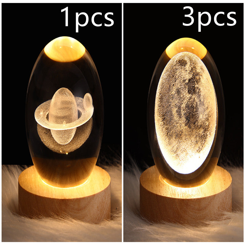 LEVARIA™ CrystalGlow Lamp – 3D Crystal Night Light