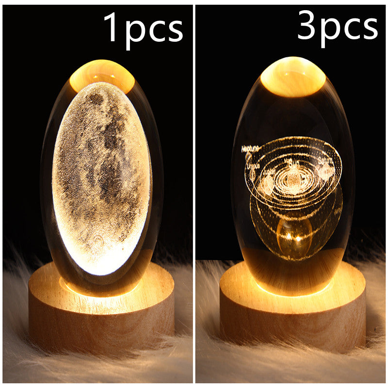 LEVARIA™ CrystalGlow Lamp – 3D Crystal Night Light