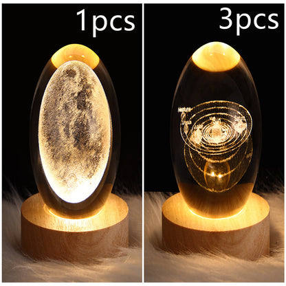 LEVARIA™ CrystalGlow Lamp – 3D Crystal Night Light
