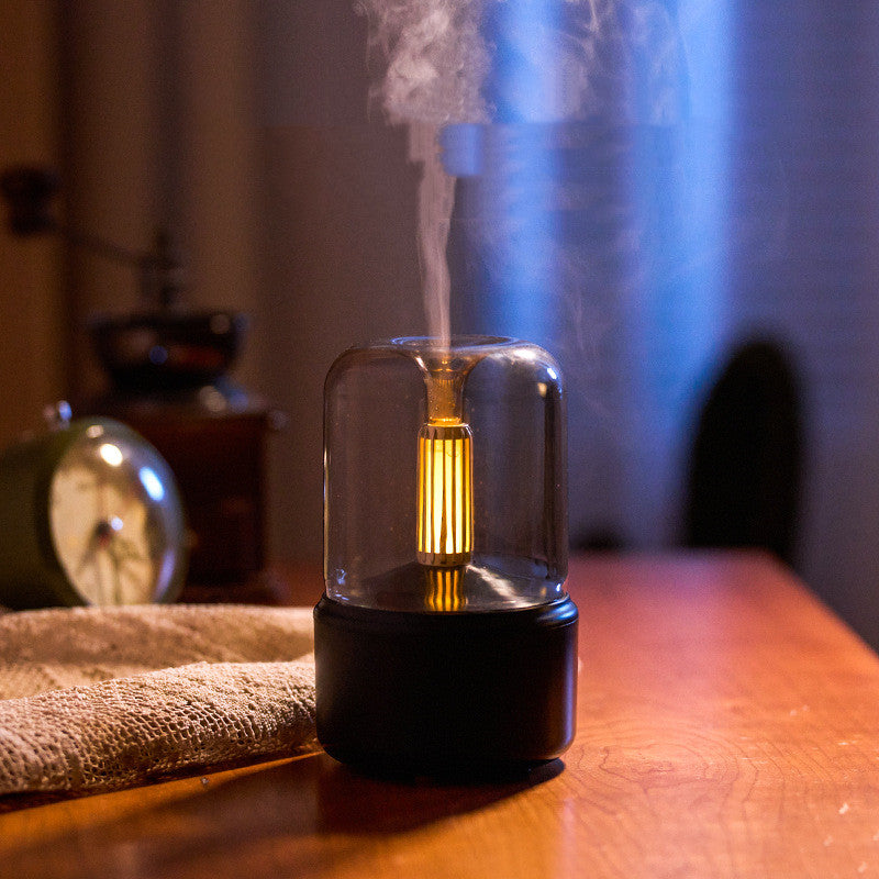 LEVARIA™ Difusor Aromático Efecto Vela | Humidificador con Luz Relajante y Aromaterapia
