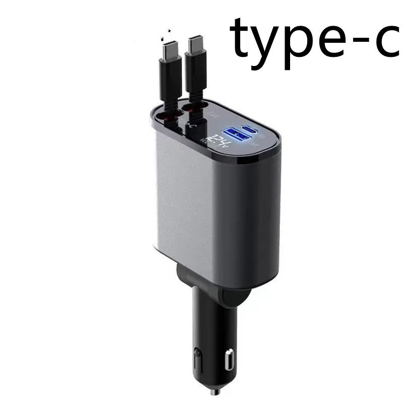 LEVARIA™ VoltDrive Pro – Ultra Fast Retractable Car Charger