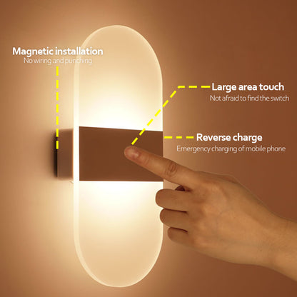 LEVARIA™ GlowBar Wireless Light – Rechargeable LED Wall Lamp