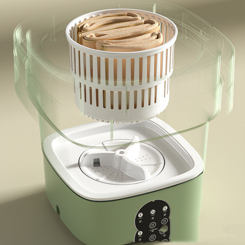 Mini Foldable Washing Machine Portable Mini Socks Underwear Panties Washing Machine Large Capacity 3 Models With Spinning Dry Gadgets