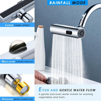 LEVARIA™ AquaFlow Luxe – Multifunction Waterfall Faucet