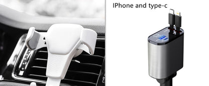 LEVARIA™ VoltDrive Pro – Ultra Fast Retractable Car Charger