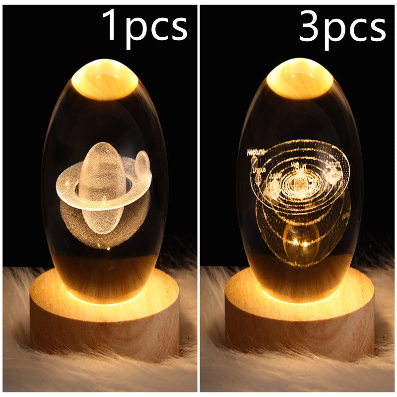 LEVARIA™ CrystalGlow Lamp – 3D Crystal Night Light