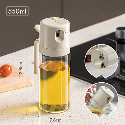 LEVARIA™ 2 en 1, botella de aceite de cocina, spray y dispensador de aceite