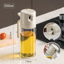•2 en 1, botella de aceite de cocina, spray y dispensador de aceite.                                             •2 In 1 Oil Sprayer Bottle BBQ Cooking Oil Dispenser Olive Oil Pourers Sprayer Kitchen Baking Oil Mister Vinegar Bottle