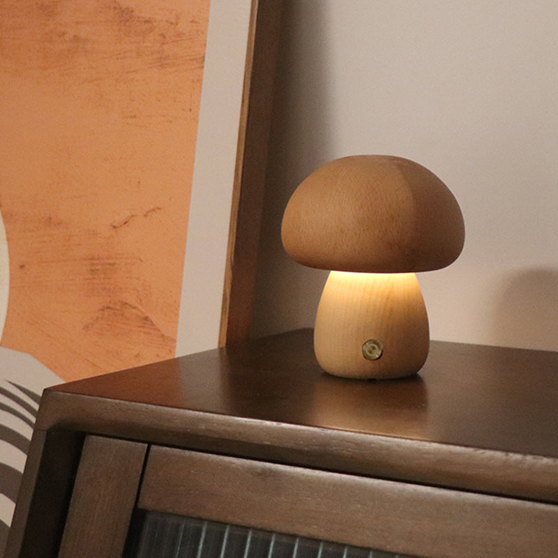 LEVARIA™ Lámpara Nocturna Minimalista de Madera | Luz Cálida para un Ambiente Relajante