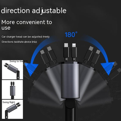 LEVARIA™ VoltDrive Pro – Ultra Fast Retractable Car Charger
