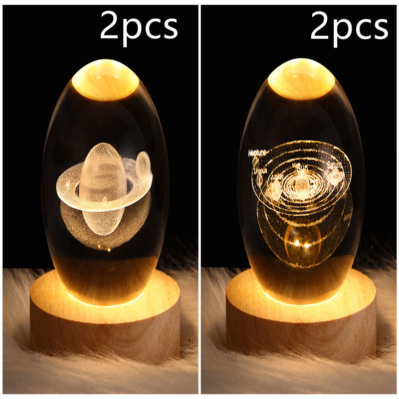 LEVARIA™ CrystalGlow Lamp – 3D Crystal Night Light