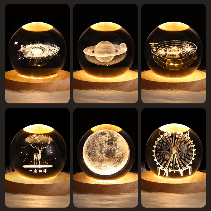 LEVARIA™ CrystalGlow Lamp – 3D Crystal Night Light