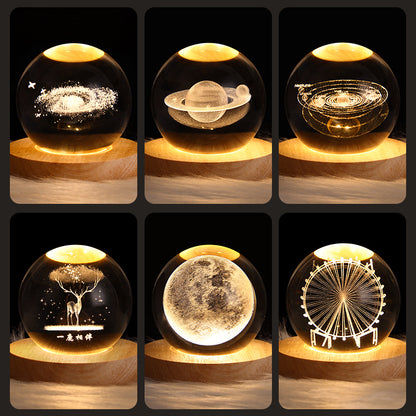 LEVARIA™ CrystalGlow Lamp – 3D Crystal Night Light