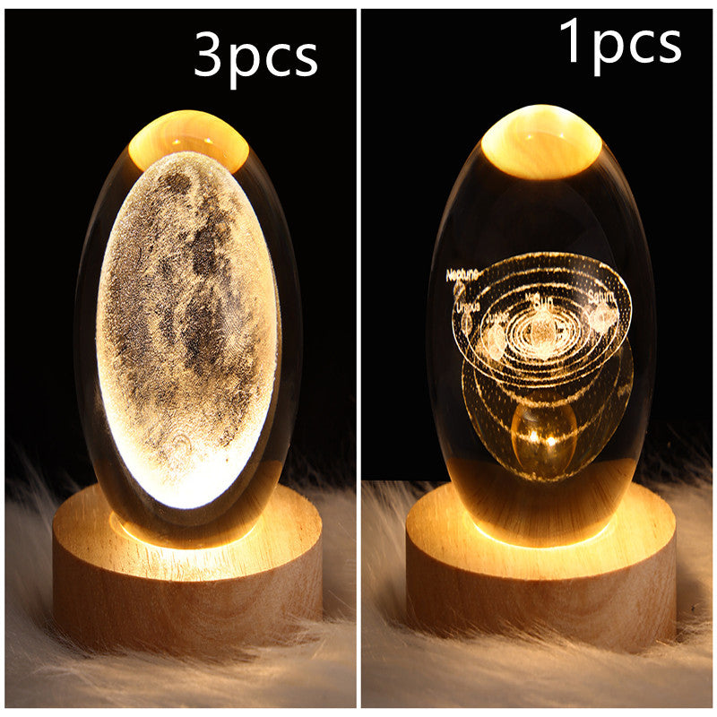 LEVARIA™ CrystalGlow Lamp – 3D Crystal Night Light