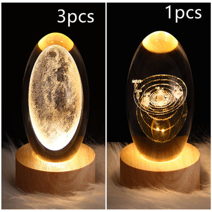 LEVARIA™ CrystalGlow Lamp – 3D Crystal Night Light