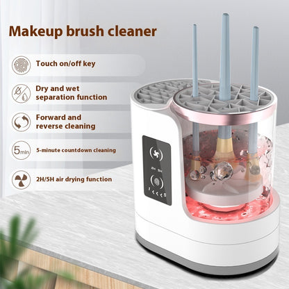 LEVARIA™ Limpiador Automático de Brochas 2 en 1 | Lava, Seca y Desinfecta en Minutos