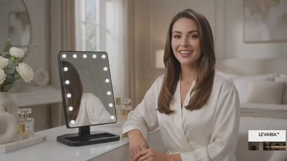 Touch Screen Makeup Mirror With 20 LED Lights Bluetooth Music Speaker 10X Magnifying Mirrors Lights